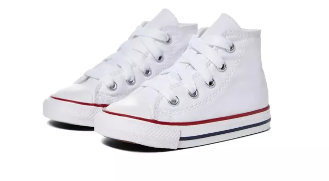 Toddler Converse Chuck Taylor All Star Core Hi 7J253 Optical White Brand New