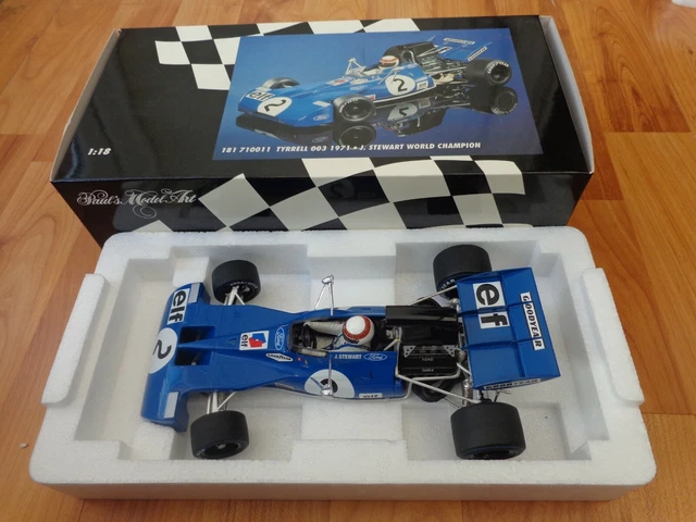 Miniature F1 Exoto 1/18 - Tyrrell 003 Jackie Stewart #11 GP Canada 1971 - Avec Figurine