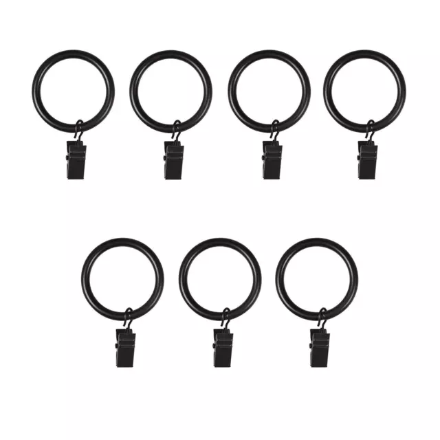 Umbra 1.5" Clip Drapery Rings Black Set of 7
