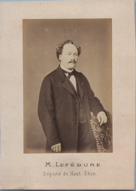 Tirage Albuminé Vintage M. Le Baron Mercier, Député De La Mayenne – Circa 1870, Format 27x22 Cm, Original