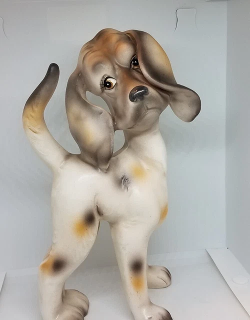 Vintage Lefton Big Ears Hound Hunting Fox Puppy Dog Large Figurine 3
