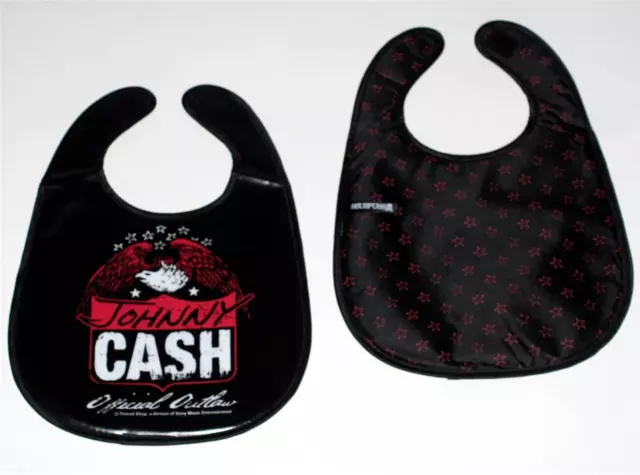 JOHNNY CASH Country Rock OFFICIAL OUTLAW Baby Infant Toddler VINYL POLYESTER BIB