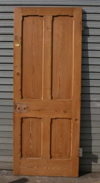 Door 31 1/2" x 79 3/4" Internal Pine Victorian Door 4 Panel ref 46D