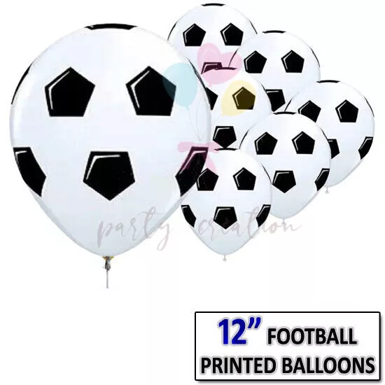 50 Football Balloons 12" Soccer Printed Match Party Latex Birthday League footba
