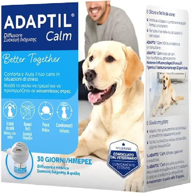 ADAPTIL® Calm – Calmante per Cani Diffusore + Ricarica Da 48 Ml - Feromoni Tranq