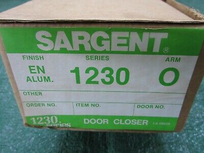 Sargent 1230 Door Closer EN Alum Finish O Arm -- New
