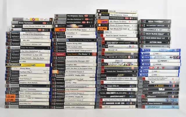 Job Lot Bundle of Sony PlayStation PS1 PS2 PS3 PS4 & PSP Games