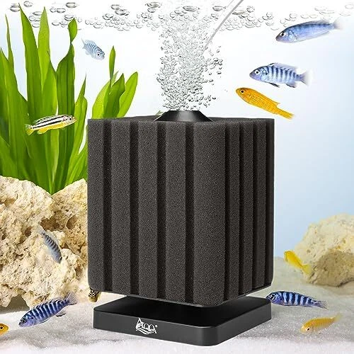 AQQA Sponge Filter for Aquarium Upgraded Whisper Betta Fish Filter Submersibl...