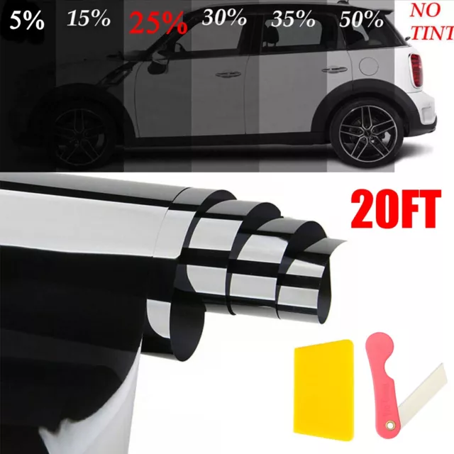 600CM Uncut Roll Window Tint Film 25% VLT 20" x 20ft Feet Car Home Office Glass