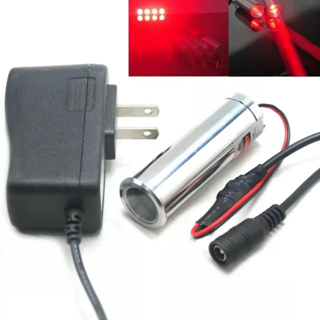 650nm 100mW Red Fat Dot Beam Laser Module w/Adapter LED Light Stage Bar Show