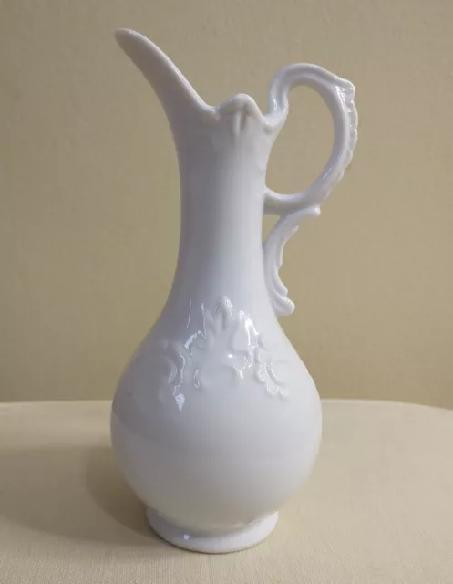 "De colección Maryland China Porcelana Blanca ROPA PLATEADA Jarrón Cremador Japón 2,5x6"