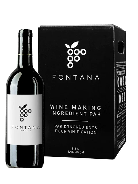 French Cabernet Sauvignon Fontana Wine Kit | Wine Making Ingredient Kit - 6 Gall