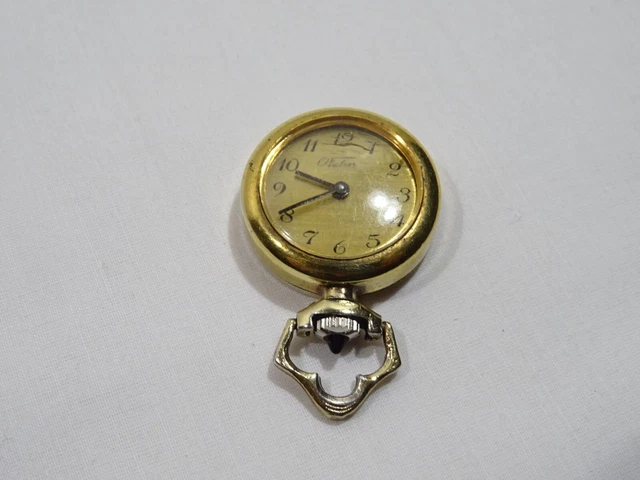Montre Pendentif Mécanique Vintage Femme En Argent - Marque GENSAME, à Réviser