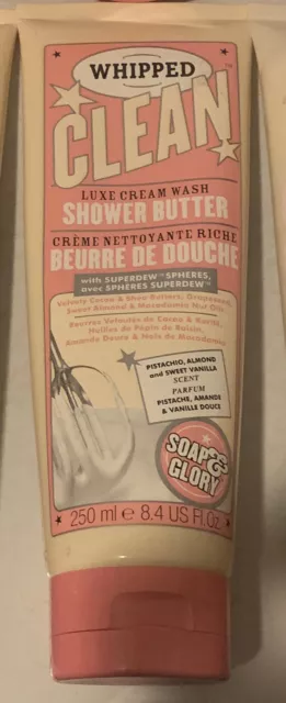 Soap&Glory Whipped Clean Shower Butter 8.4 oz New Body Wash Cleanser Moisturize