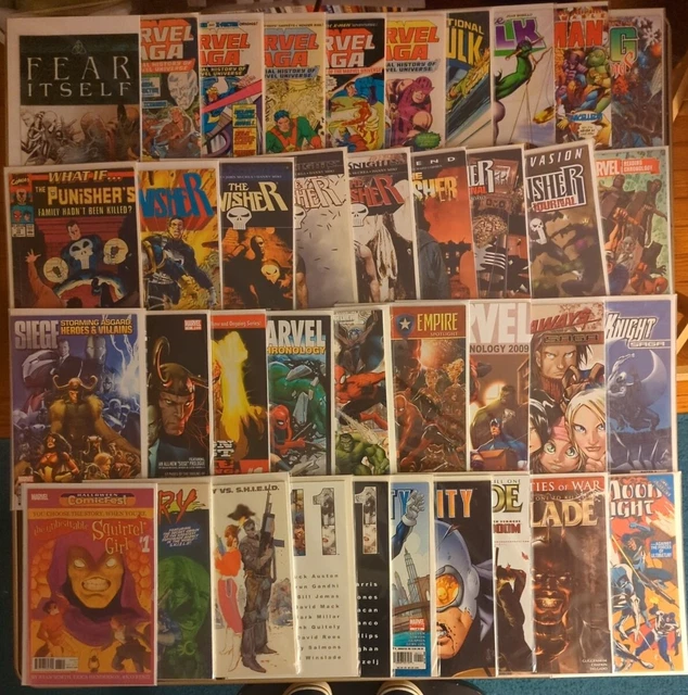 Marvel 38 comic book lot Punisher Blade Nick Fury Ant-Man She-Hulk 411 Saga+++++