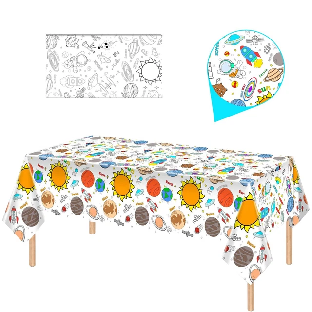 Nappe à Colorier Enfant Géante Halloween - 183x79 Cm - Papier Décoration Pour Fête Et Activités Créatives