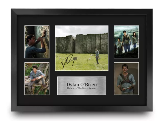 Dylan O'Brien Maze Runner A3 Framed Signed Autograph Picture Gift for Movie Fans