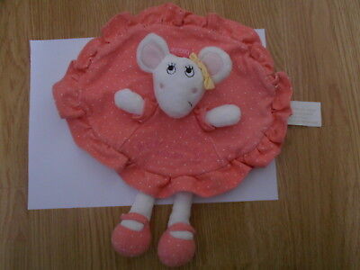 Doudou KIMBALOO LA HALLE BRIOCHE 2 DOUDOU SOURIS PLAT ROSE CORAIL LITTLE CANDY MOUSE 