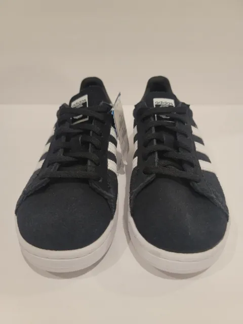 Adidas Originals Campus Youth Athletic Sneaker Black Suede Tennis Shoe Sz2.5