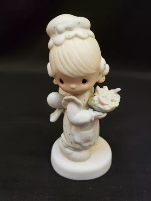 Enesco Precious Moments Porcelain Figurine 1981 There Is Joy in Serving Jesus