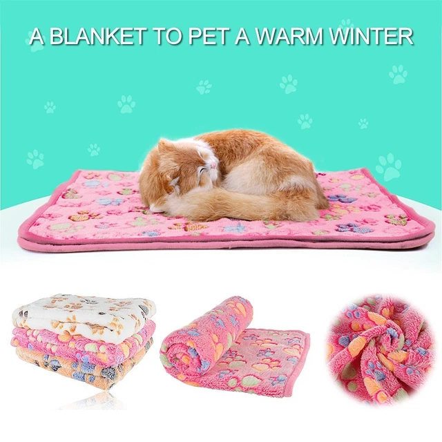 Soft Warm Pet Fleece Blanket Bed Mat Pad Cover Cushion For Dog Cat Puppy Animal