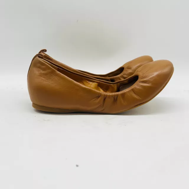 NEW J Crew Ballet Flats Womens 6 Nude Brown Leather Cece Leather Shoes Core