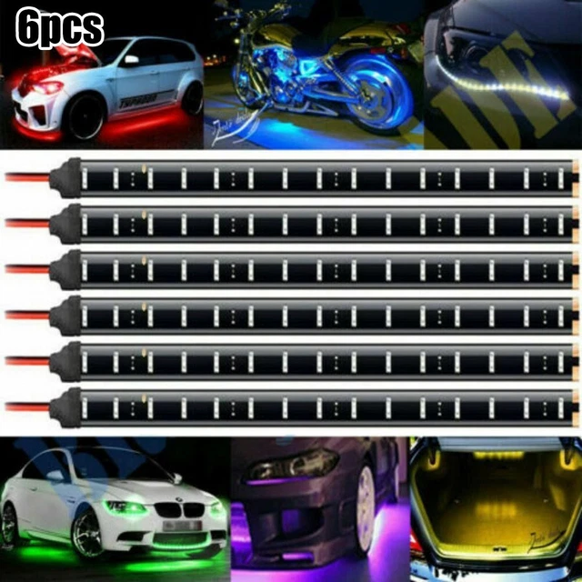 6 Pcs Car Waterproof LED Light Strip Versatile Applications Easy to Use