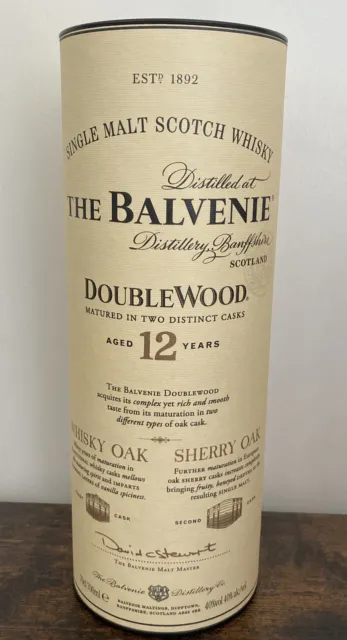 The Balvenie DoubleWood Single Malt 12YO 70cl Empty Whisky Bottle And Box
