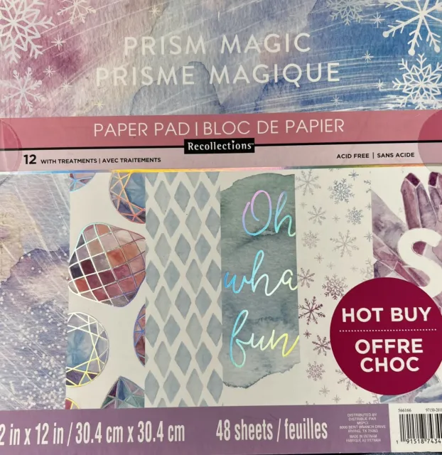 Almohadilla de papel para álbum de recortes Prism Magic 12x12 recuerdos - 48 hojas