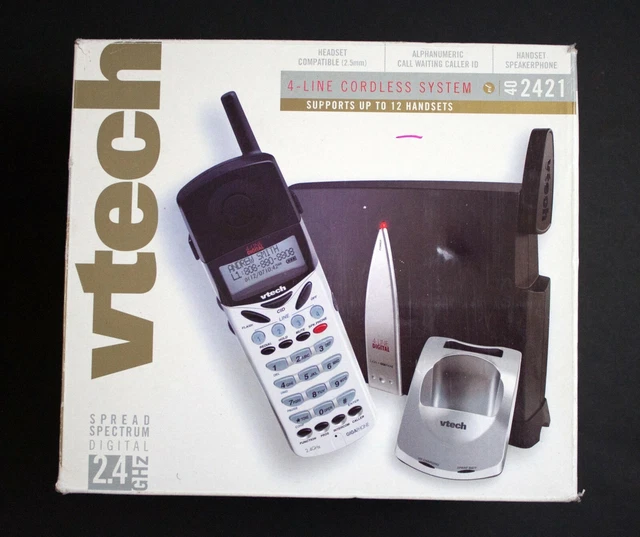 Vtech VT 40 2421 Handset Speakerphone With All Accessories