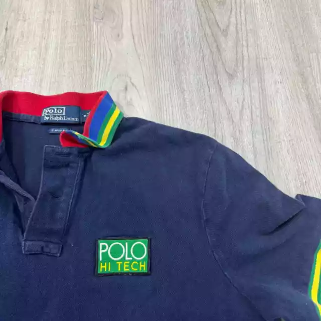 POLO RALPH LAUREN Hi Tech Collared Shirt Size Medium M Mens Blue $14.99 ...