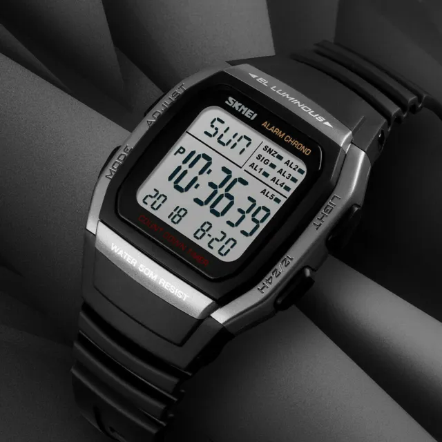 SKMEI Fashion Watches for Boy Sport Digital Wristwatch Alarm LED Mens Watch Gift 2