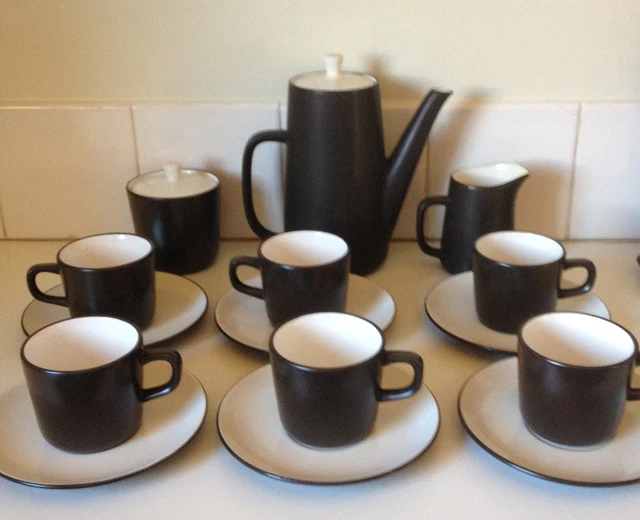 VINTAGE MIKASA TERRA Stone Coffee/Tea Set Mid Century Modern