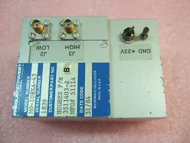 Oscillateur micro-ondes de fréquence West M0-108XA-43 3511403