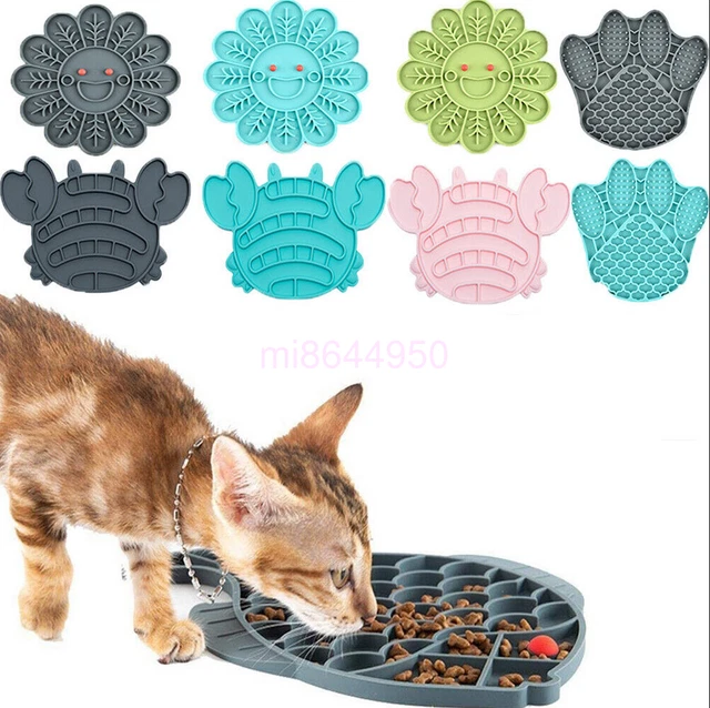 NEW Pet Lick Food Mat For Cats Dogs Licky Slow Feeder Cat Mats Licki Feeding
