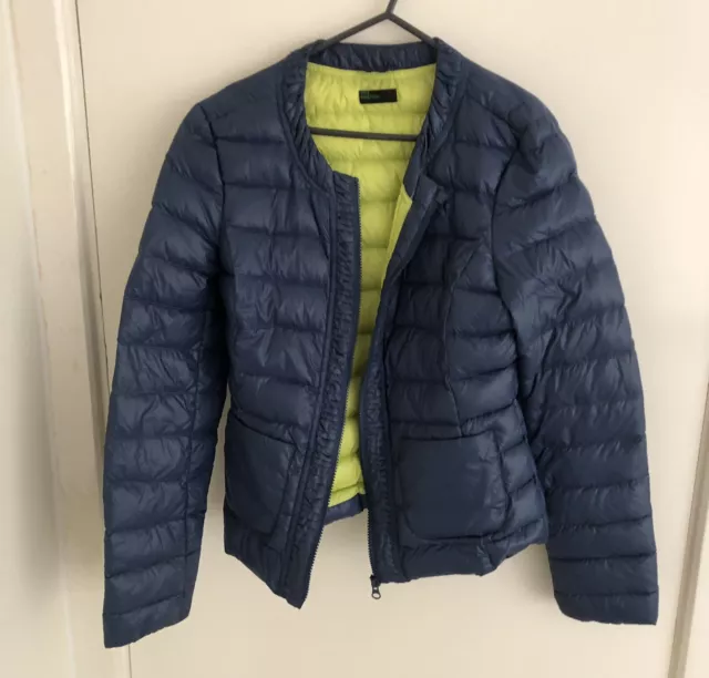 Girls United Colors Of Benetton Blue Quilted Coat Jacket Size 12