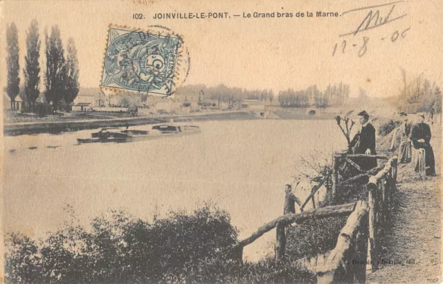 Cpa 94 Joinville Le Pont Le Grand Arm De La Seine
