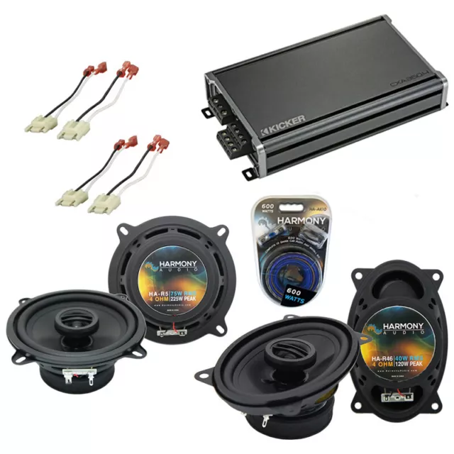 Fits Jeep Comanche Pickup 86-92 Speaker Upgrade Harmony R5 R46 & CXA360.4 Amp