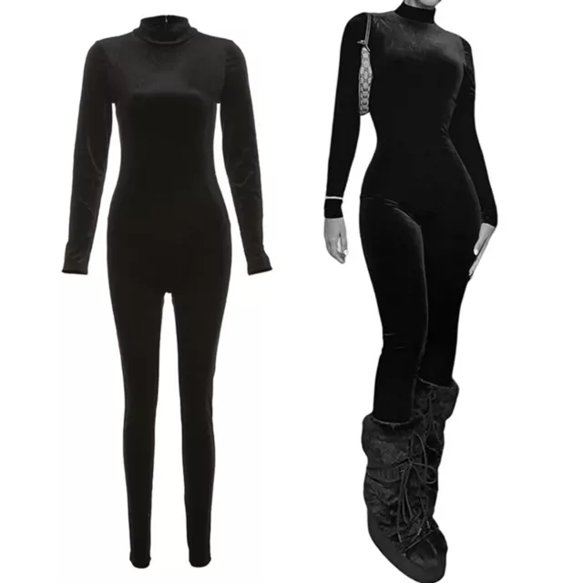 Womens Bodysuit Activewear Leotard Long Sleeve Jumpsuit Training Breathable