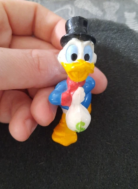 Ancienne Figurine Jouet Donald Oncle Picsou En Bois Vintage