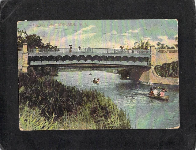 C2490 Australia SA Adelaide Torrens Lake Bridge vintage postcard