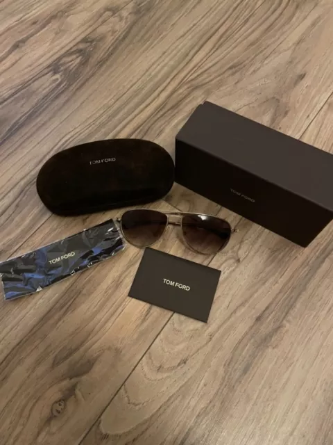 Boxed Auth Tom Ford ‘William’ Gold TF207 28F Sunglasses James Bond