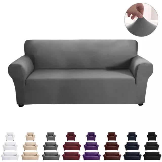 PU Leather Sofa Cover Waterproof 3 Seater Cushion Cover Stretch Settee  Slipcover