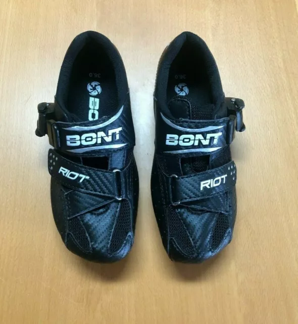 Bont Riot Cycle Road Shoe - UK 3.5 / EU 36 - Black 2