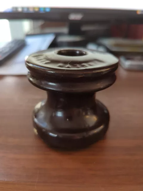 Vintage Ceramic USA Electric Porcelain Insulator dome Top unusual shape