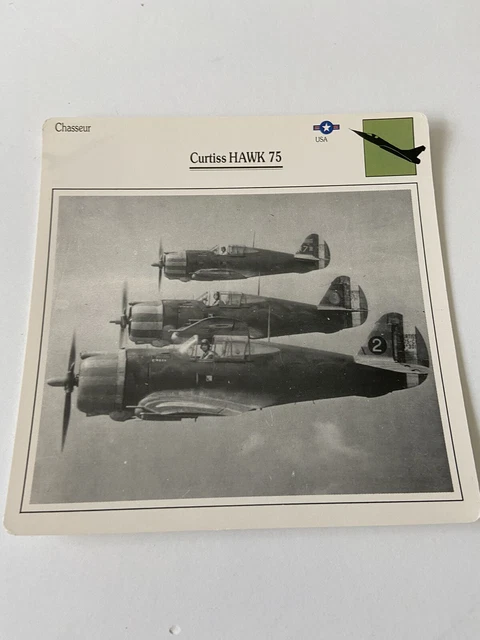 Carte Collection Chasseur Curtiss HAWK 75