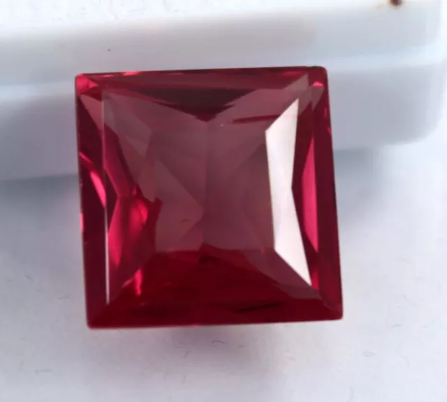 8 ct naturel impeccable Mozambique rouge sang rubis carré coupe pierre...