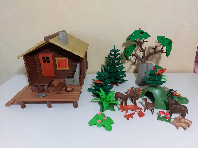Lot De Pièces Détachées Playmobil - Champignons, Arbres, Accessoires Forêt/campo - Thème Médiéval/Bethléem - Occasion