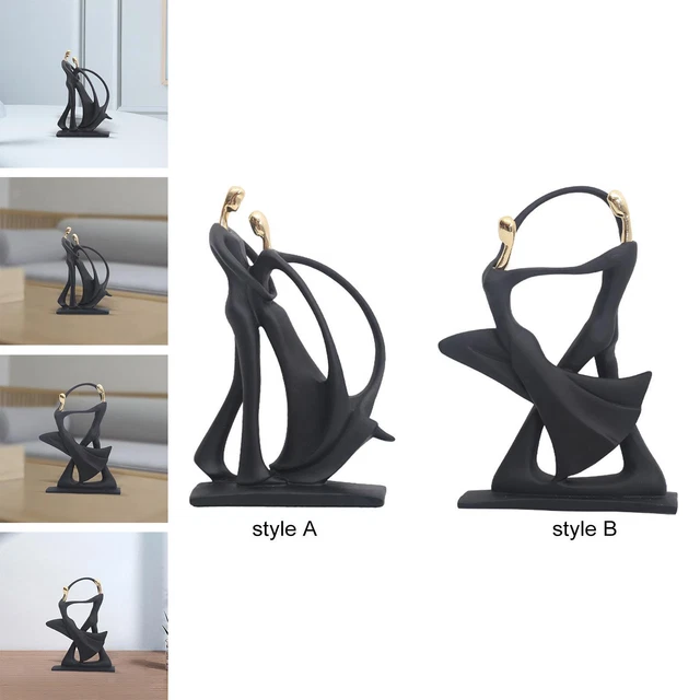 Statues abstraites, Figurines de Couple dansant pour décorations d'étagère