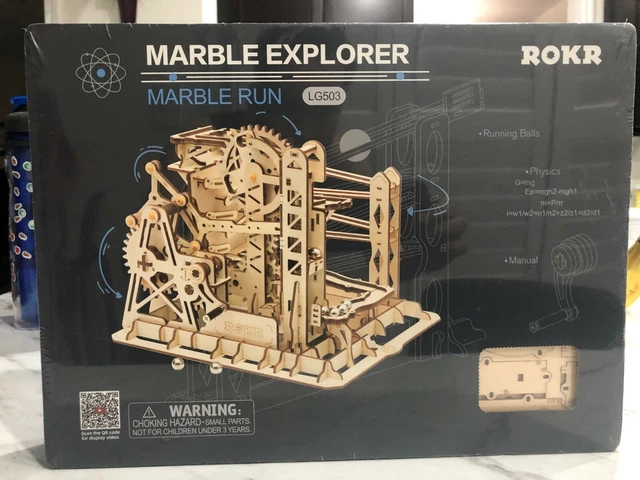 ROKR 3D Wooden Puzzle Marble Run Model Building Kits Mechanical Puzzle Toy Gifts